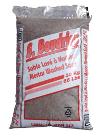 Sable lavé à mortier